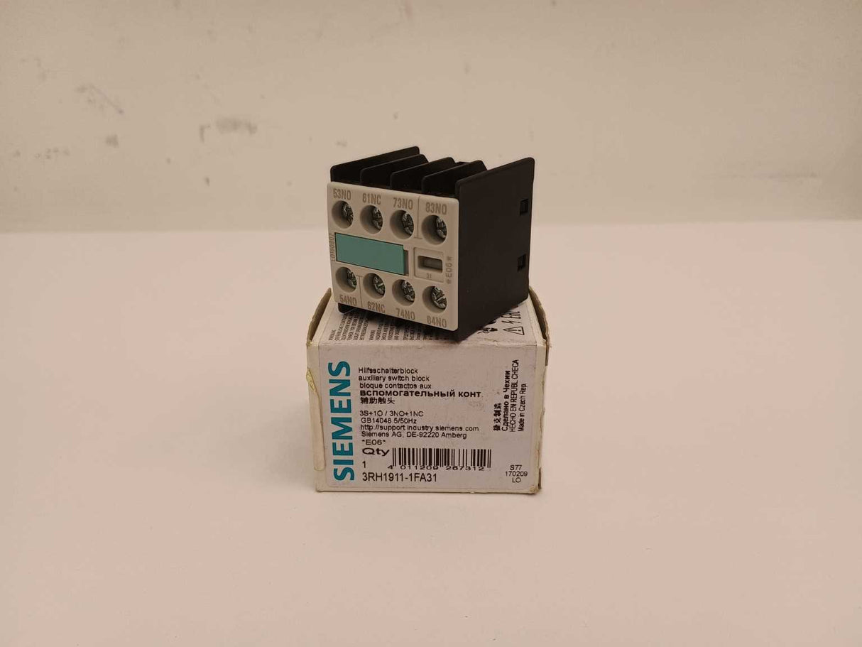 Siemens 3RH1911-1FA31 AUXILIARY SWITCH BLOCK