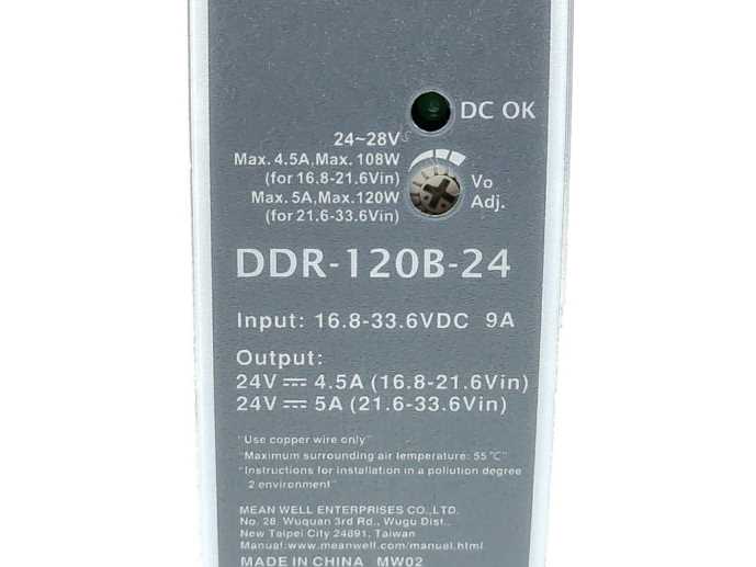 Mean Well DDR-120B-24 DC-DC Ultra Slim 24V /  24V