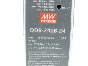 Mean Well DDR-240B-24 DC-DC Ultra Slim Industrial DIN Rail 24V 10A