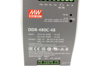 Mean Well DDR-480C-48 DC-DC Ultra slim Industrial DIN rail converter 48V 10A