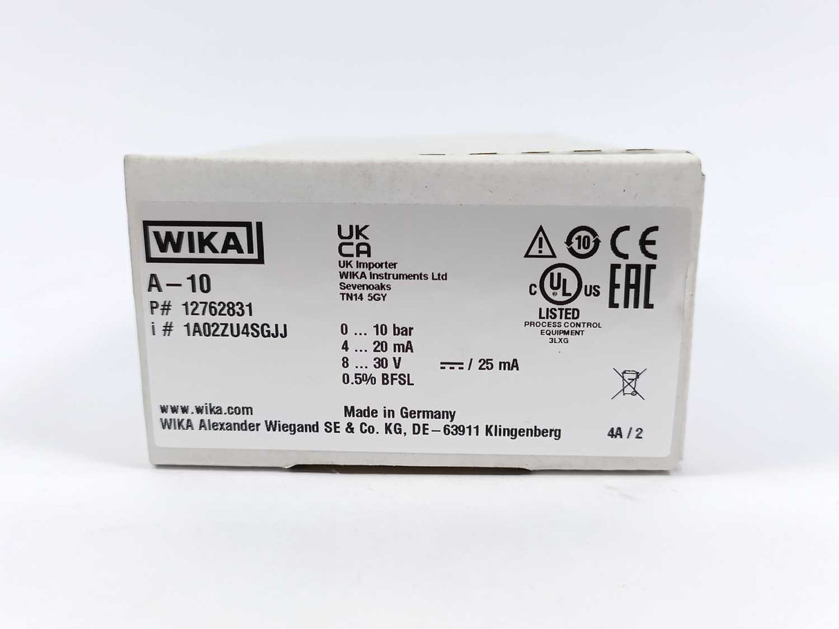 WIKA A-10 12762831 10 bar, 20mA, 30V, 0,5%