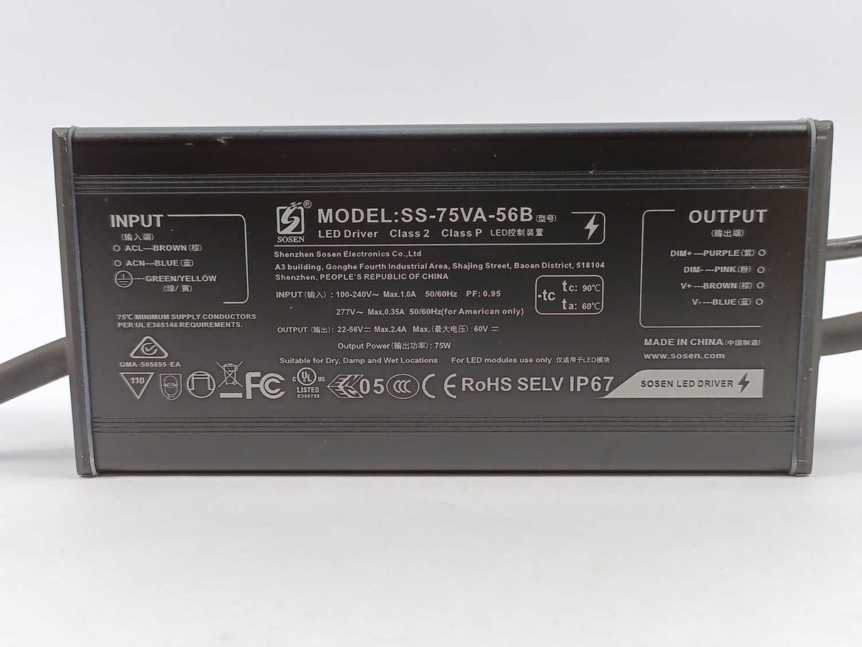 SOSEN SS-75VA-56B 75W LED Driver