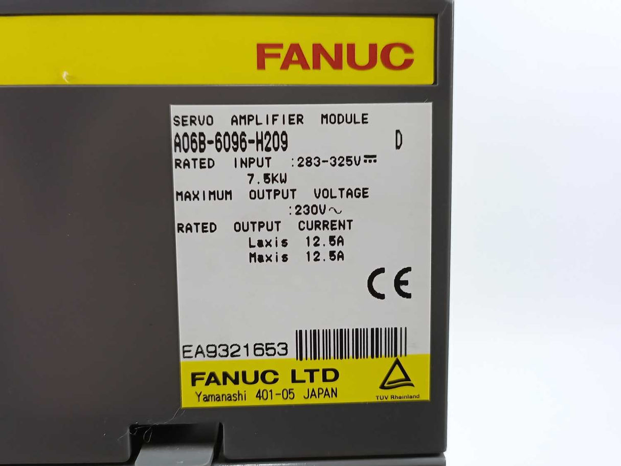 Fanuc A06B-6096-H209 7,5kW Servo Amplifier Module