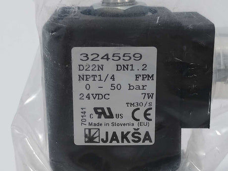 JAKSA D22N DN1.2 NPT1/4 FPM SOLENOID VALVE 324559