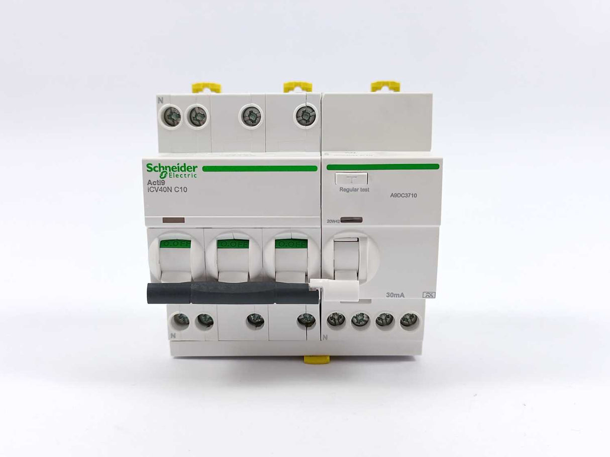 Schneider Electric A9DC3710 Acti9 iCV40N RCCB w/ Overcurrent Protection (RCBO)