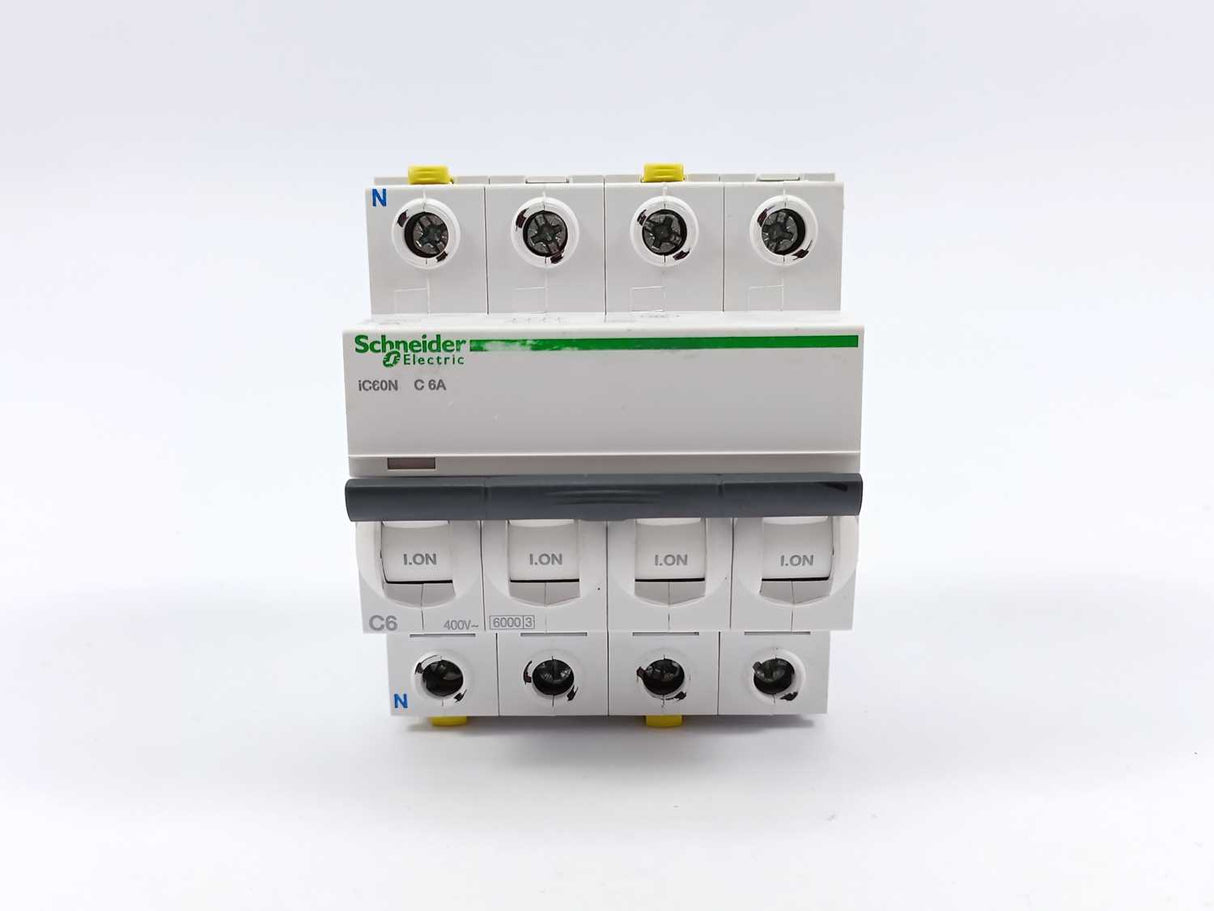 Schneider Electric A9F04706 iC60N C 6A Miniature Circuit Breaker