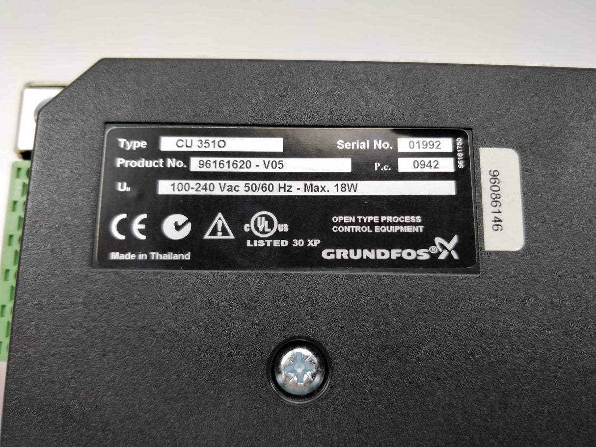 GRUNDFOS 96161620-V05 CU 351O Controller Panel