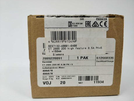 Siemens 6ES7 132-4BB01-0AB0 Digital Output Module Pack of 5 Pieces