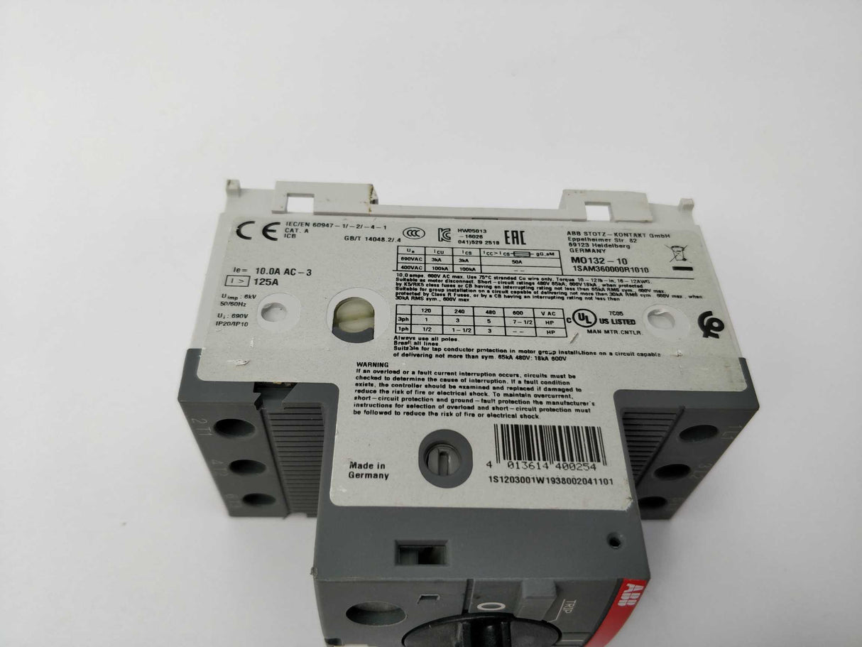 ABB MO132 Manual Motor Starter Magnetic 1SAM360000R1015