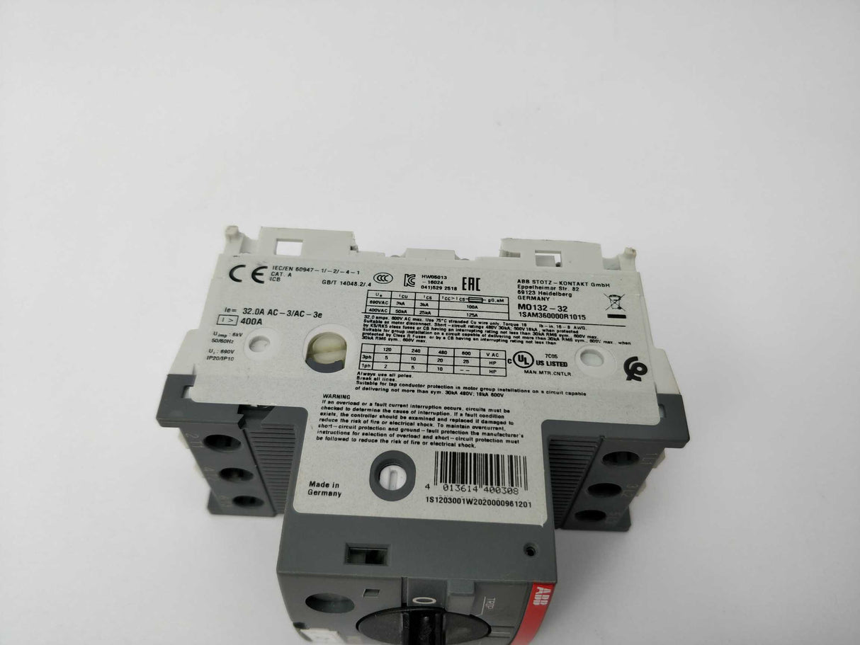 ABB 1SAM360000R1015 MO132-32 Manual Motor Starter Magnetic 1SAM360000R1015