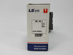 LS Industrial systems MC-40 Lug AC24V Contactor, Coil 24VAC, 40A 240V