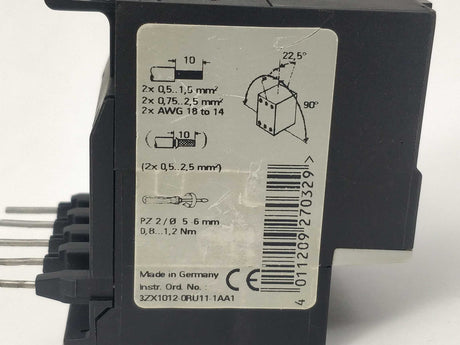 Siemens 3RU1116-1AB0 Overload relay