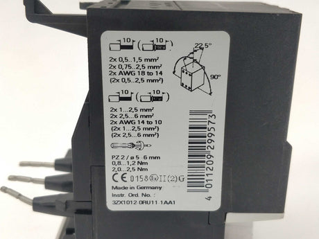 Siemens 3RU1126-1JB0 SIRIUS 3R Overload relay