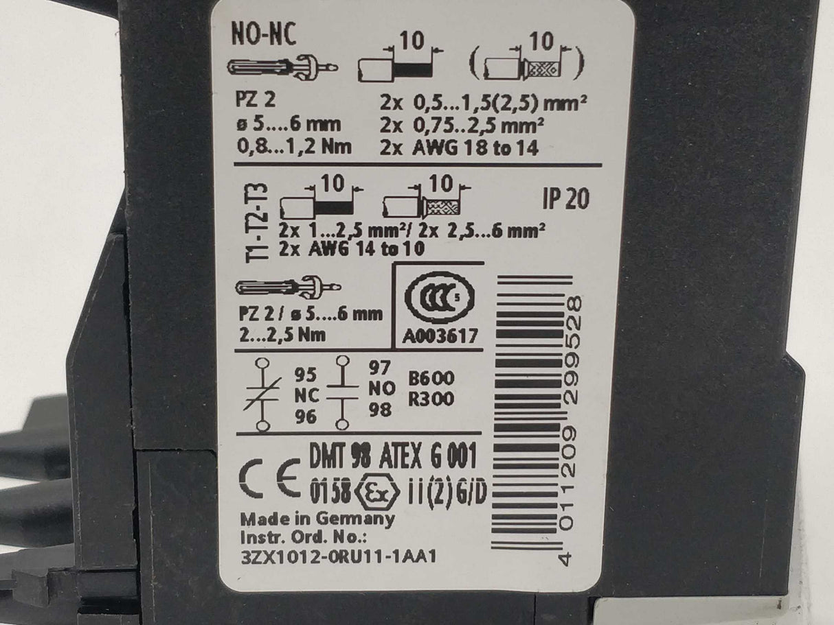 Siemens 3RU1126-1DB0 Overload relay 2.2-3.2A