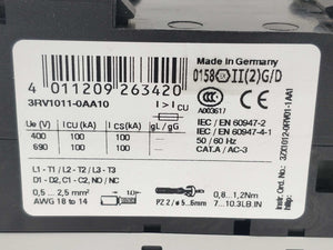 Siemens 3RV1011-0AA10 Circuit breaker 0,11 - 0,16A