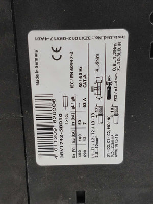 Siemens 3RV1742-5BD10 Circuit breaker