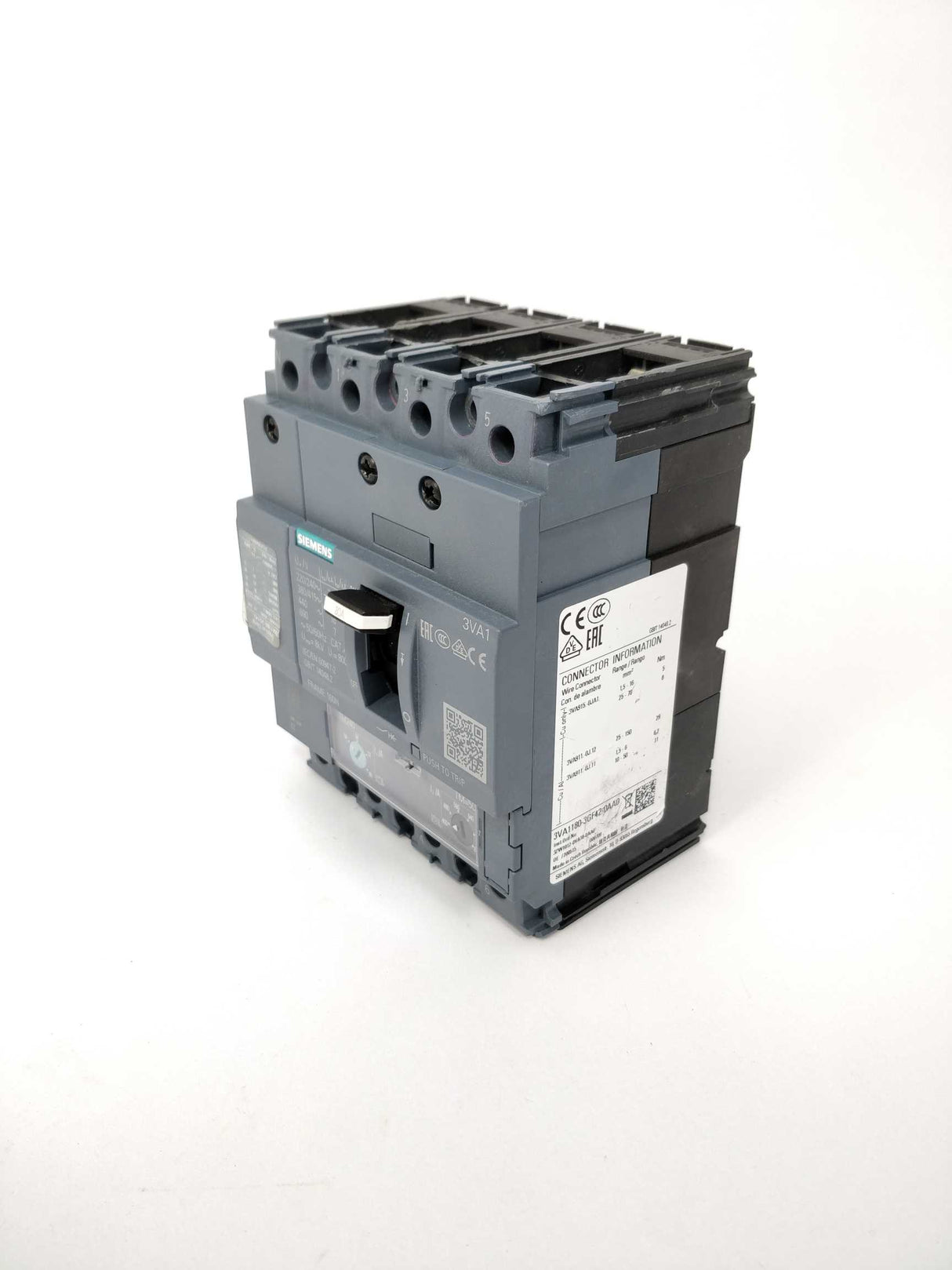 Siemens 3VA1180-3GF42-0AA0 Circuit breaker 3VA1