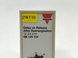 Electromatic SB 125 724 Delay on release After Deenergisation