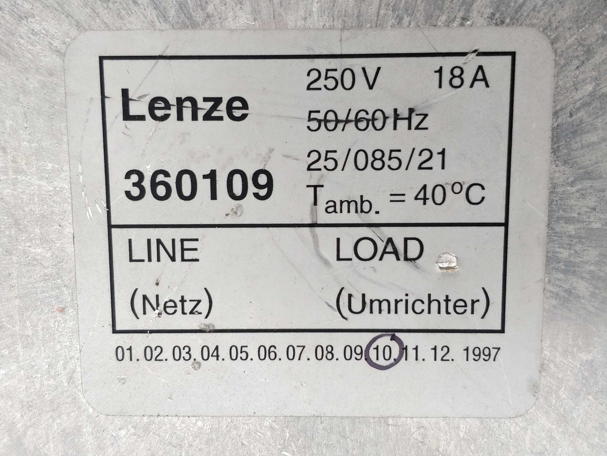 LENZE 360109 LINE NETZ 240V 18A