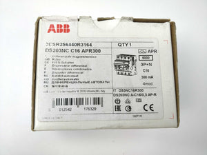 ABB 2CSR256440R3164 DS203NC C16 APR300 RCBO Residual Current Breaker