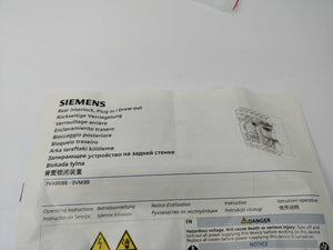 Siemens 3VA9088-0VM30 rear interlock plug-in and draw-out
