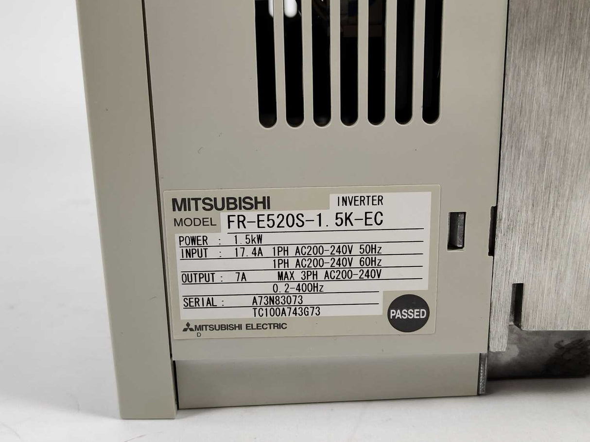 Mitsubishi FR-E520S-1. 5K-EC E500 Inverter, 1.5kW 230V