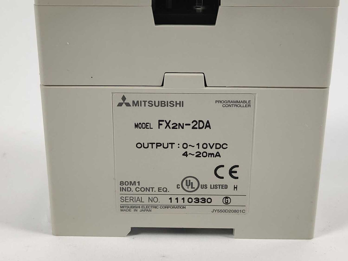 Mitsubishi FX2N-2DA Programmable Controller 0~10 VDC 4~20mA