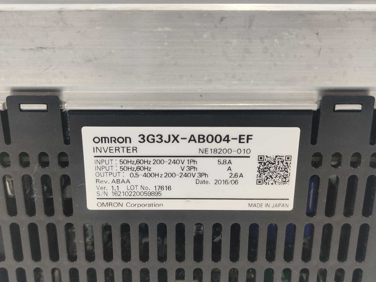 OMRON 3G3JX-AB004-EF Inverter 0.4 kW