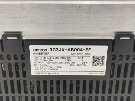 OMRON 3G3JX-AB004-EF Inverter 0.4 kW