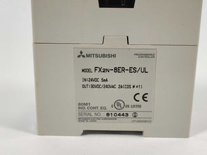 Mitsubishi FX2N-8ER-ES/UL Programmable controller 24VDC 5mA