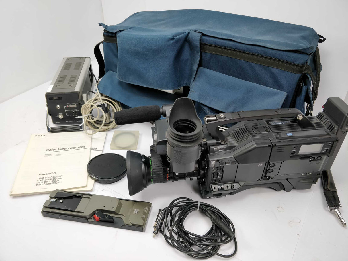 Sony DSR-1P DSP Power Had with DXF-701CE Electronic Viewfinder and VCL-916BYA Zoom Lens and JVC AA-P44E AC Power Adapter Digital Video Casette Recorder