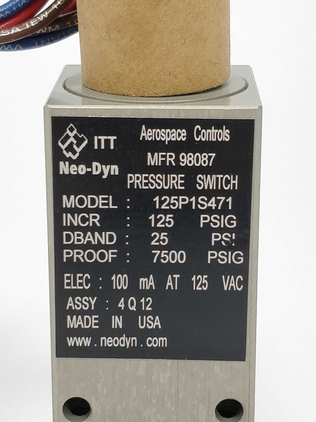 Neo-Dyn 125P1S471 Pressure switch