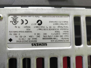 Siemens 6SE6430-2AD37-5FA0 Micromaster 430 75kW, New unused.