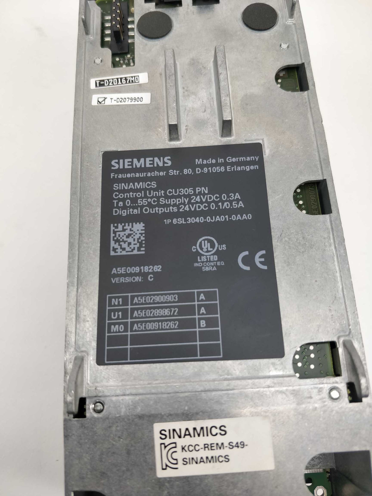 Siemens 6SL3040-0JA01-0AA0 Sinamics S110 Control Unit CU305 DP