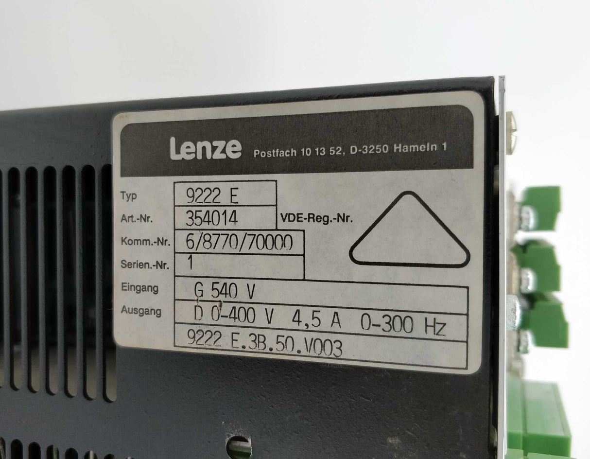 LENZE 9220 Servo drive 9222 E