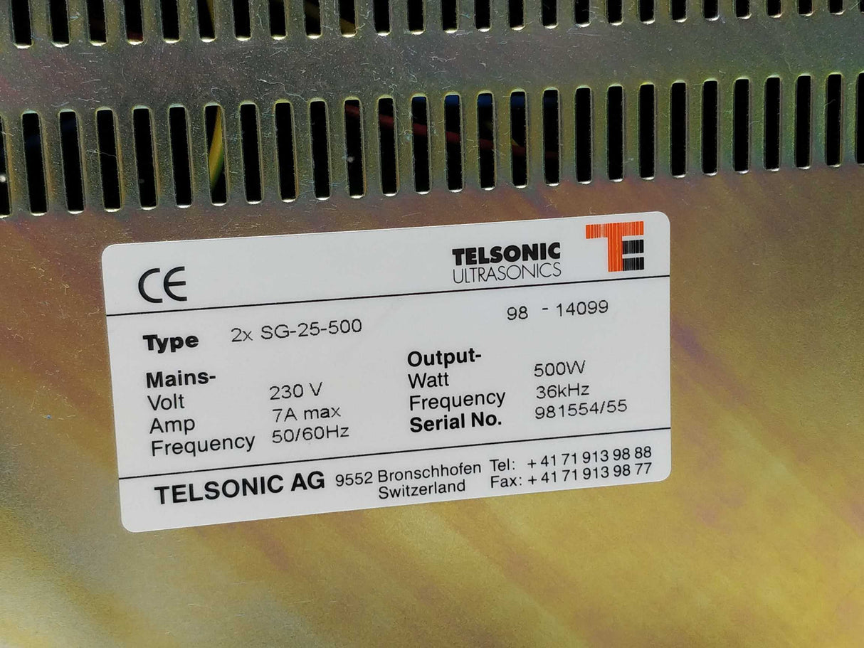 Telsonic Ultrasonics SG-25-500 Welding Generator