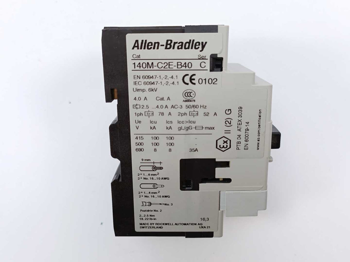 AB 140M-C2E-B40 Ser. C Circuit Braker Morer Protection