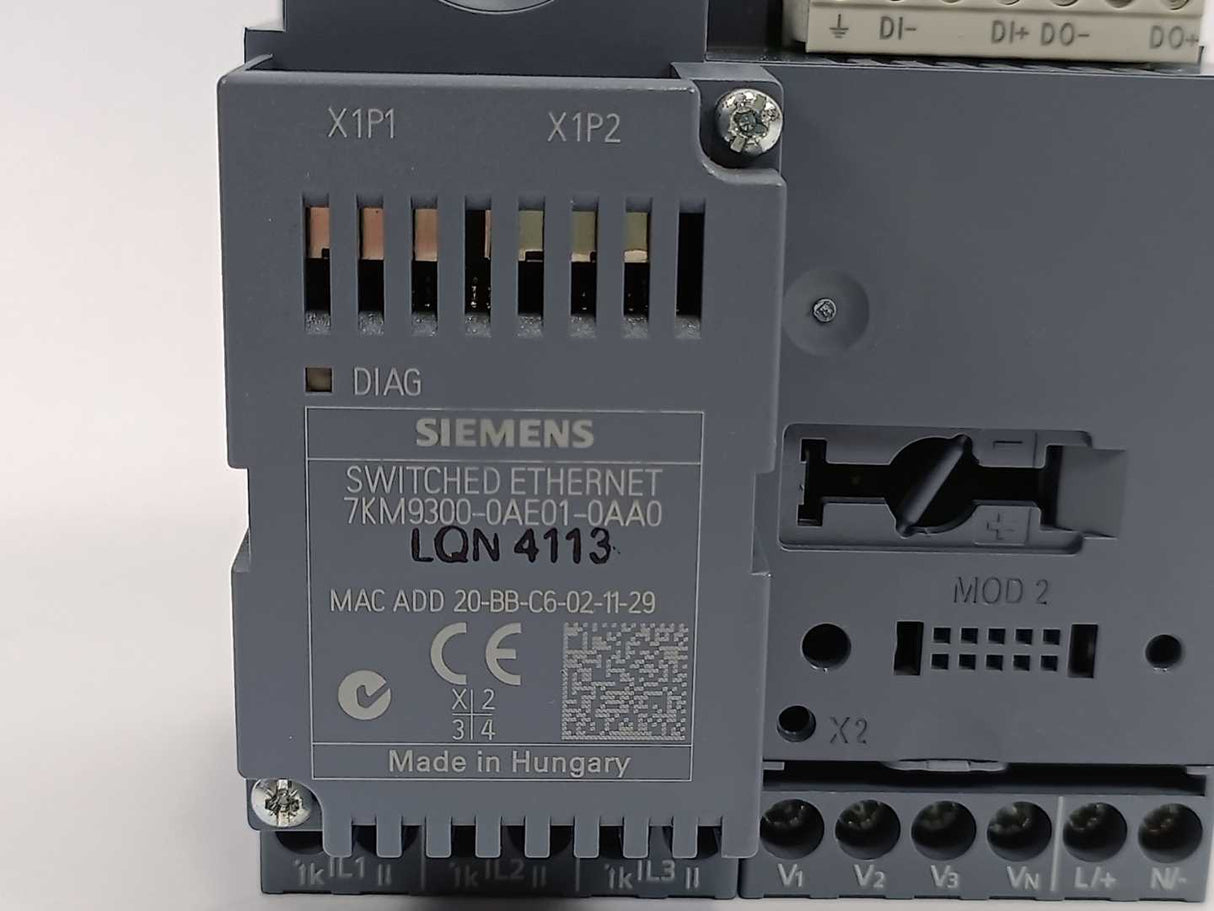 Siemens 7KM2111-1BA00-3AA0 PAC3200 Measuring Device with 7KM9300-0AE01-0AA0