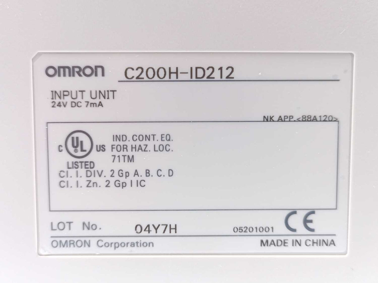 OMRON C200H-ID212 Input Unit