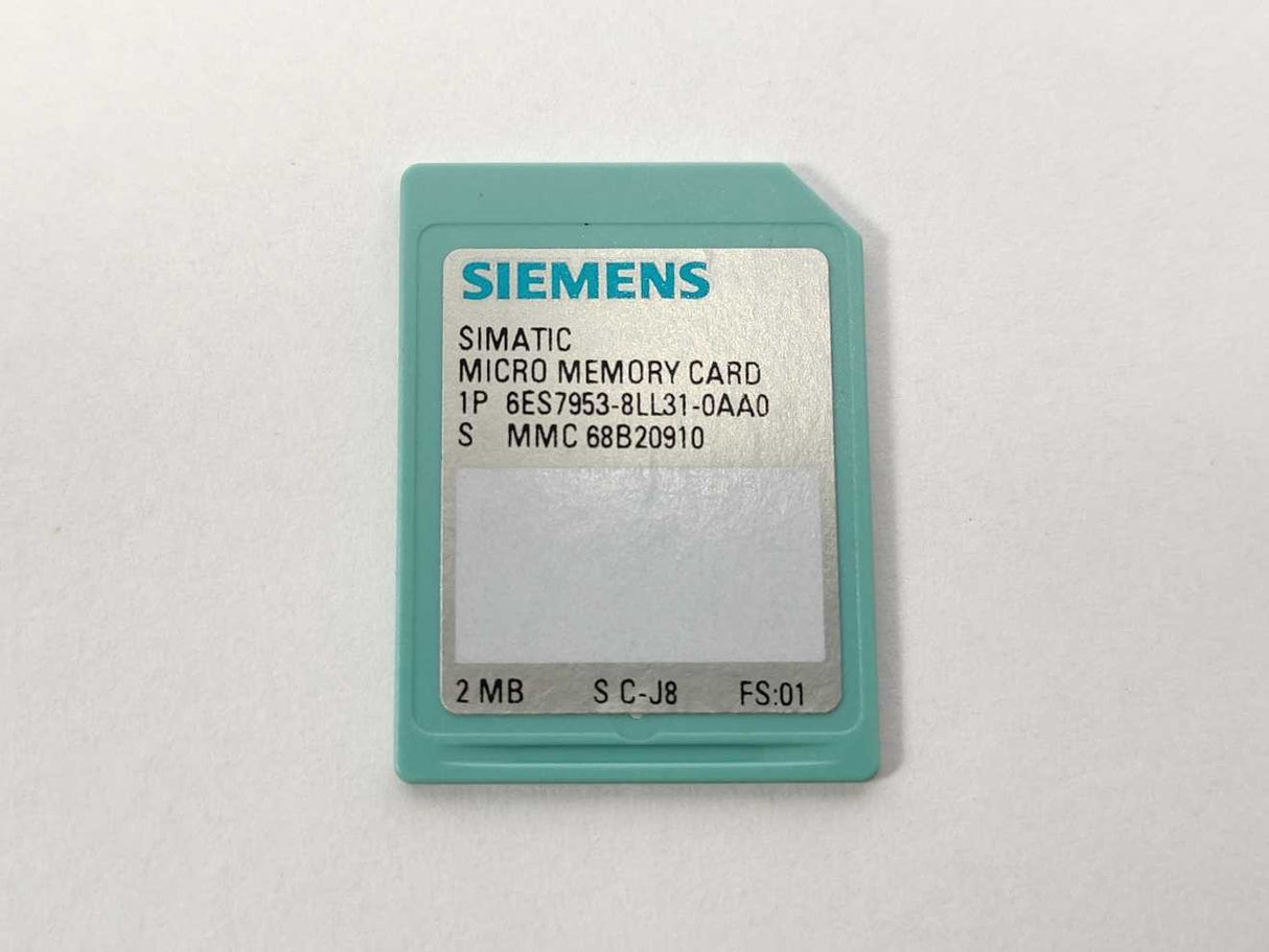 Siemens 6ES7953-8LL31-0AA0 Simatic Micro Memory Card, FS01