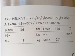 Wilo 4244009 Helix V1004-5/16/E/KS/400-50/OEM/43 Centrifugal Pump