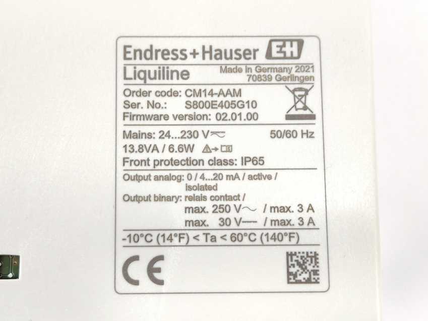 Endress+Hauser CM14-AAM 1 Channel transmitter Liquiline