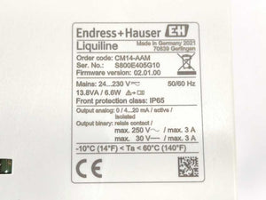 Endress+Hauser CM14-AAM 1 Channel transmitter Liquiline