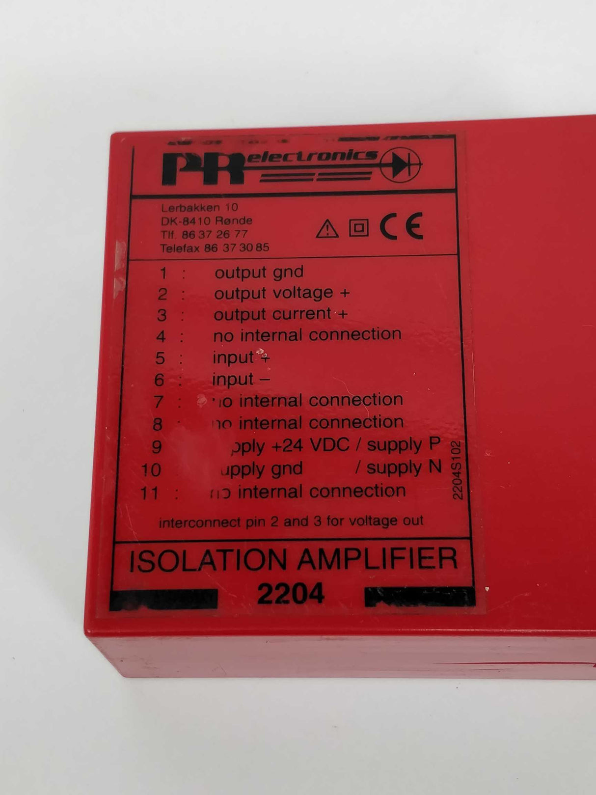 PR Electronics 2204 B2B Isolation Amplifier