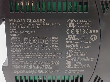 Puls PISA11.CLASS2 4-CHANNEL PROTECTION MODULE