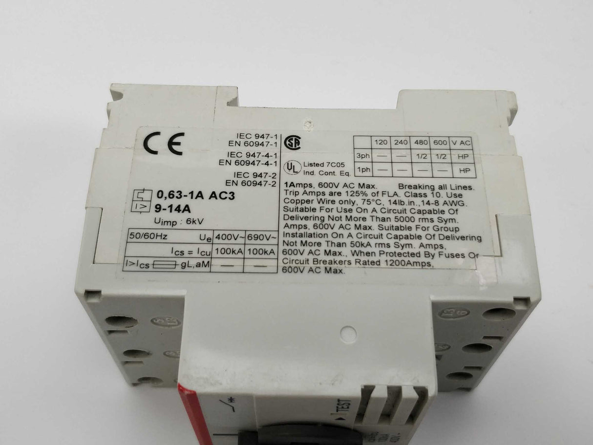 ABB MS 325 Motor starter 690V, 0.63-1.0A