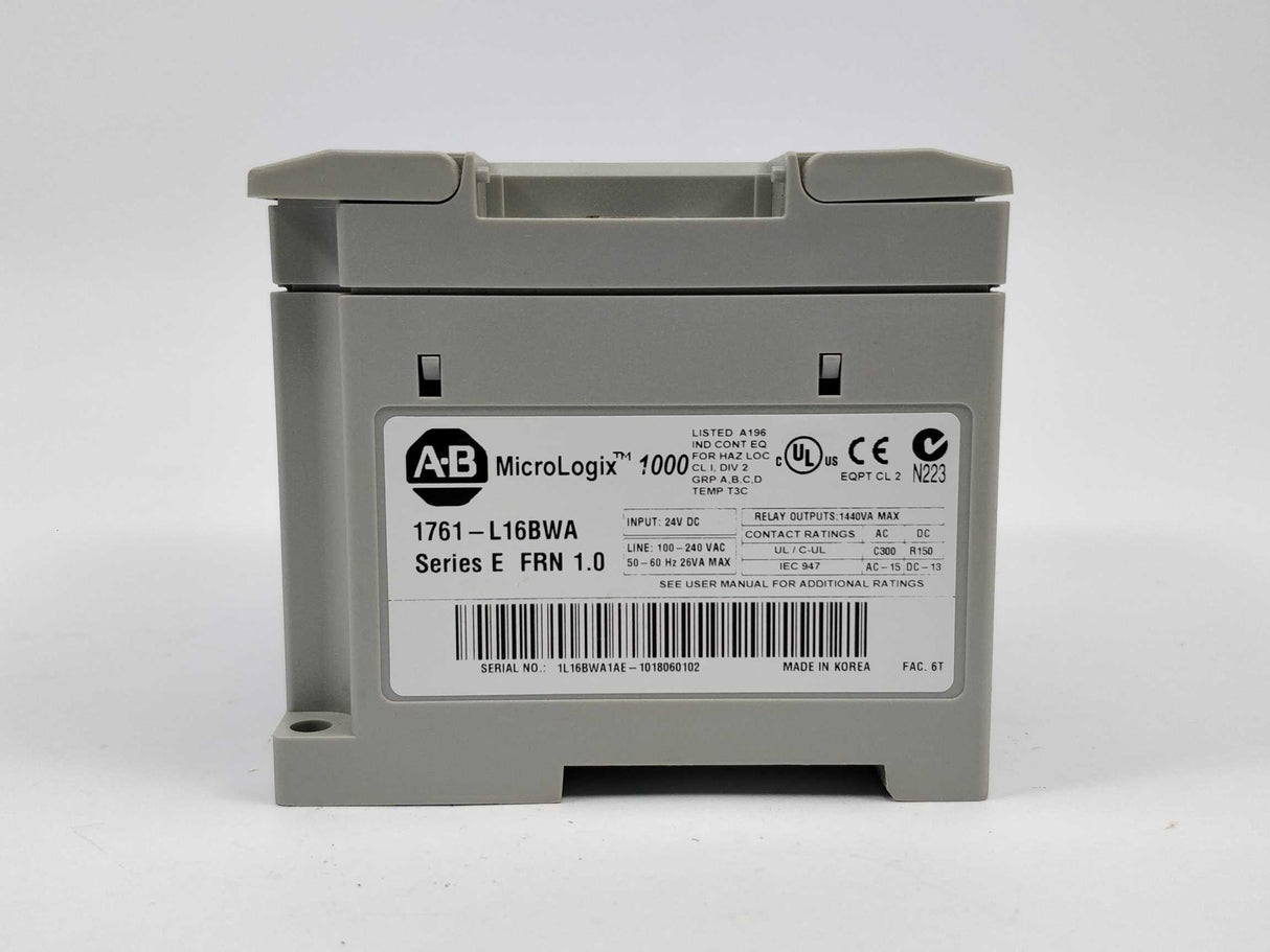 AB 1761-L16BWA Ser. E MicroLogix 1000 Controller FRN 1.0