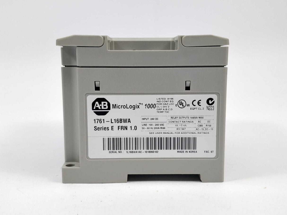 AB 1761-L16BWA Ser. E MicroLogix 1000 Controller FRN 1.0