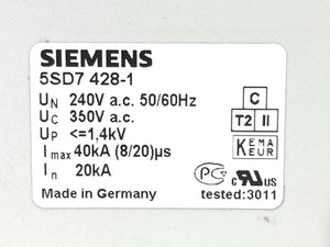 Siemens 5SD7423-1 Surge arrester 5SD7428-1 Plug-in part