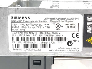 Siemens 6SL3210-1PE16-1AL0 SINAMICS Power Module PM240-2 Ver.A05